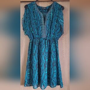 Green and Black Dress